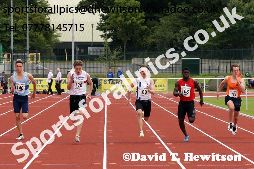 Under-15 boys 100 metres. Photo: David T. Hewitson/Sports for All Pics